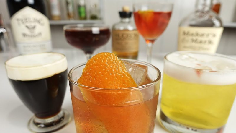 5 MOST POPULAR CLASSIC WHISKEY COCKTAILS - Vol 1